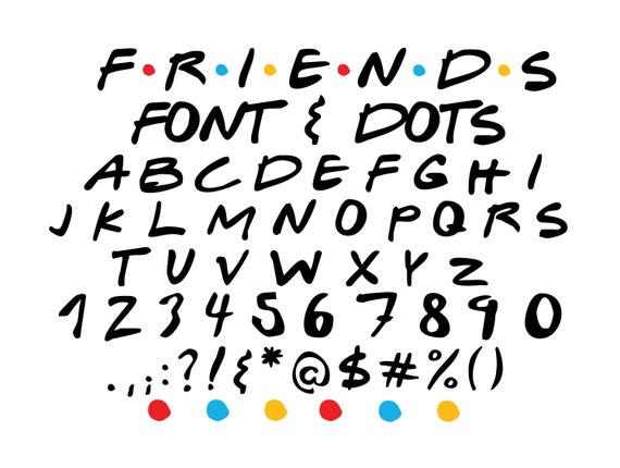 Download FRIENDS SVG Friends font svg Friends alphabet svg Friends ...