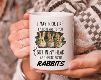 Personalized Rabbit Lover Mug – Funny Bunny Gift, Custom Name Ceramic Coffee Mug