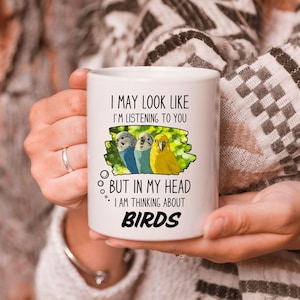 Personalisierte Vogel-Liebhaber-Tasse - Vergnügtes individuelles Geschenk für Vogelliebhaber, lustiger Vogel-Becher, Benutzerdefinierter Namensbecher-Geschenk Gelber Vogel, blauer Vogel, grüner Vogel
