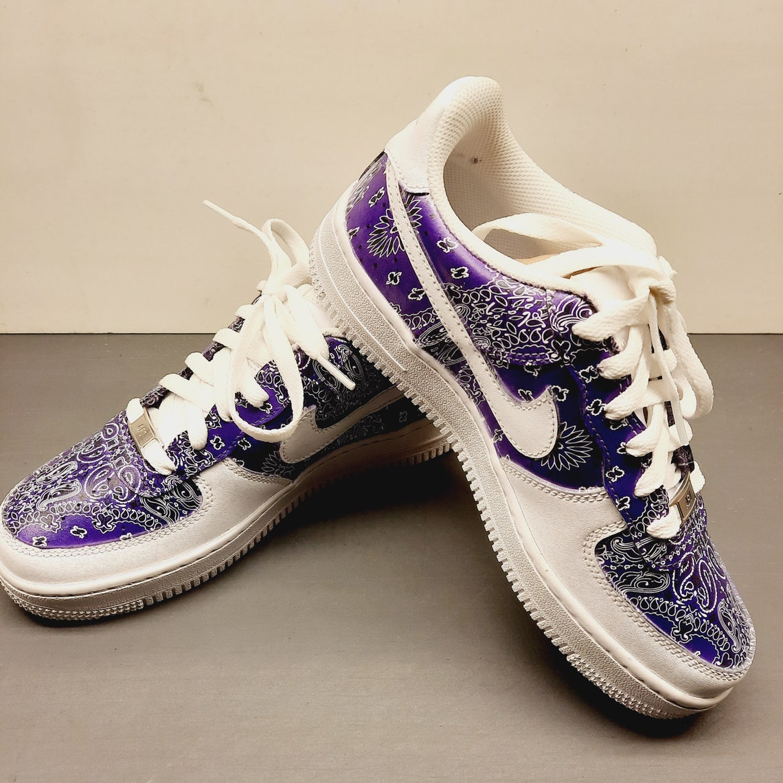 air force 1 purple bandana shoes