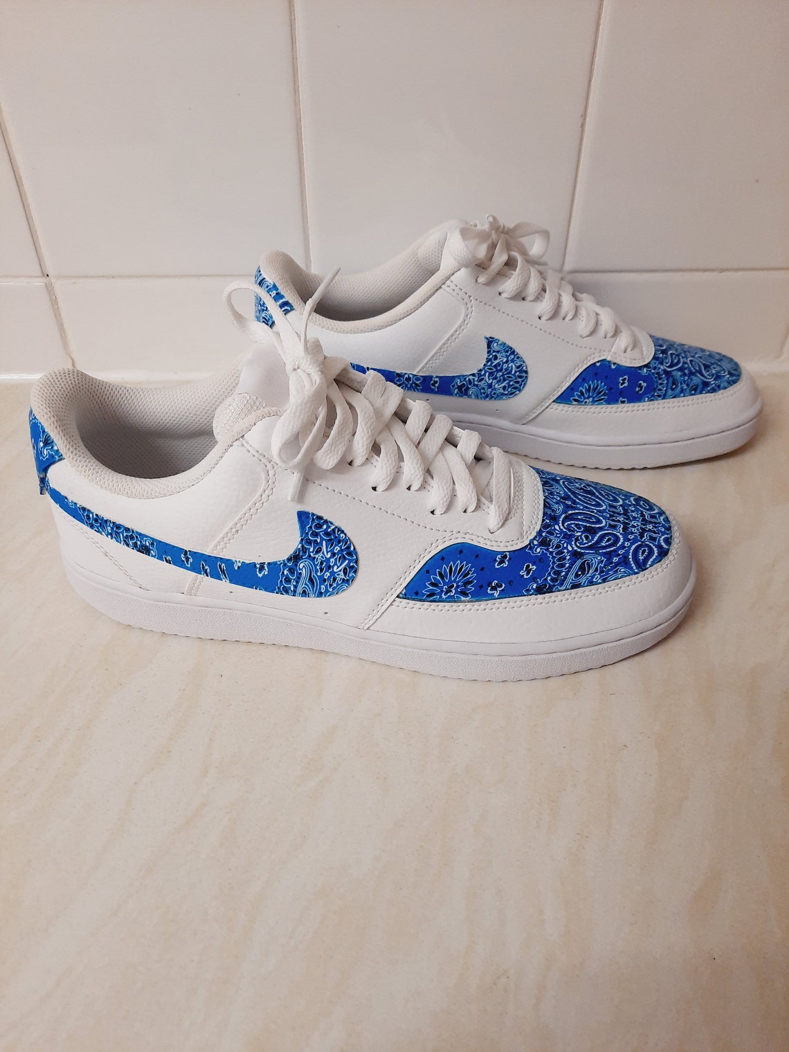 blue nike court vision low