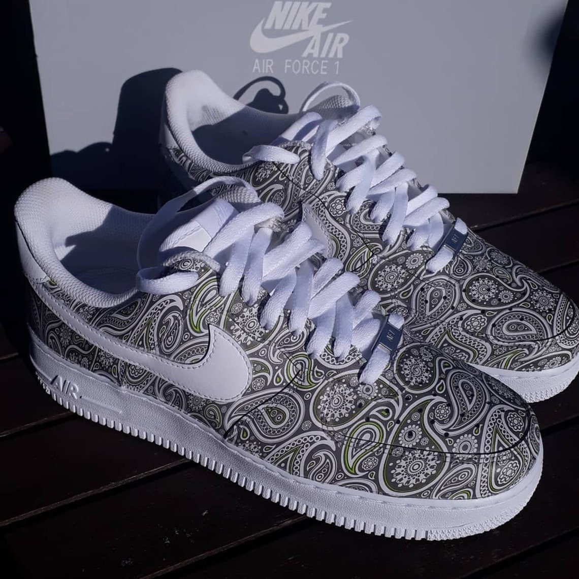 Custom Nike Air force 1 Paisley design Etsy