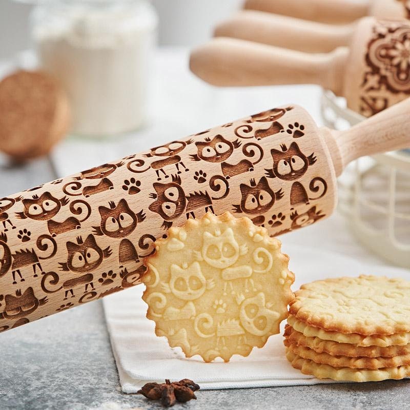 KITTY CAT rolling pin embossing rolling pin engraved Etsy