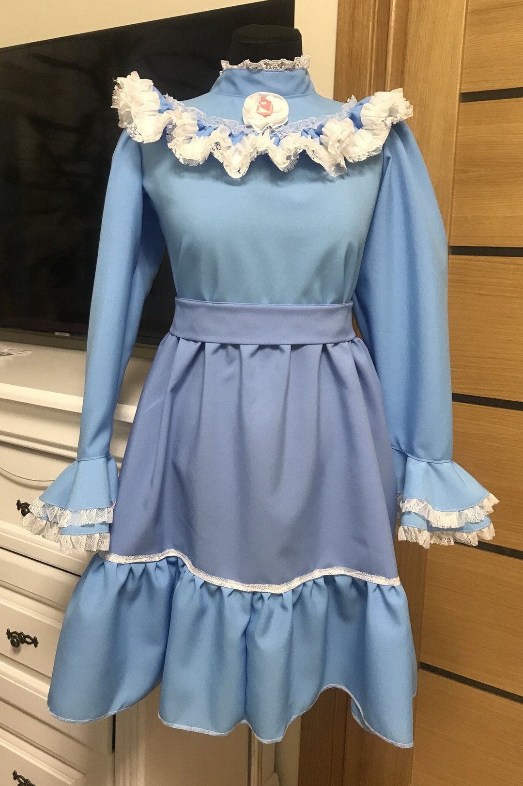 ANNE DRESS. Blue Dress. Halloween Dress Etsy