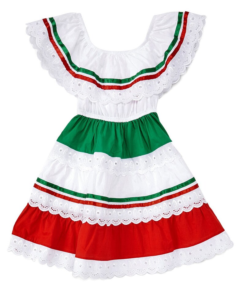 Unik Traditional Mexican Dress for Little Girls Size 214 Etsy