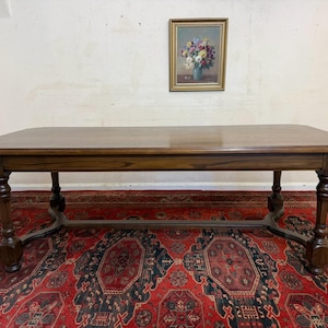 Large Oak Refectory Table Circa 1930