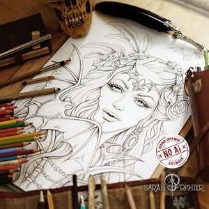 Mina Coloring Page printable pdf by Sarah Richter