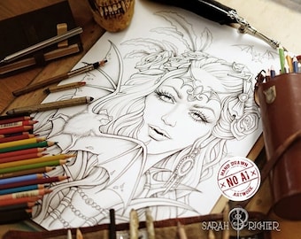 Mina Coloring Page printable pdf by Sarah Richter