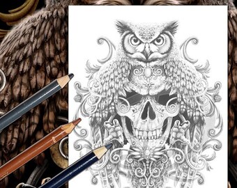 Gothic Coloring Page Etsy gothic coloring page etsy