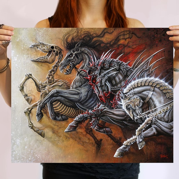 The 4 Horsemen of the Apocalypse art print 40x50cm / 15.75x19.69 inches by Sarah Richter