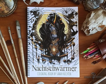 Nachtschwärmer signed Coloring Book by Sarah Richter