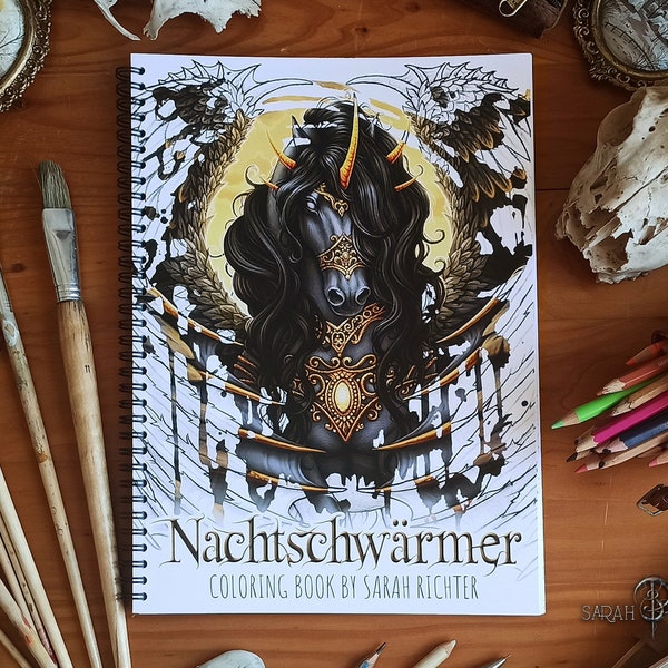 Nachtschwärmer signed Coloring Book by Sarah Richter 