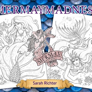 Mermay Madness PDF Coloring page Set by Sarah Richter
