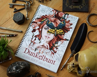 Dunkelbunt signed Coloring Book by Sarah Richter