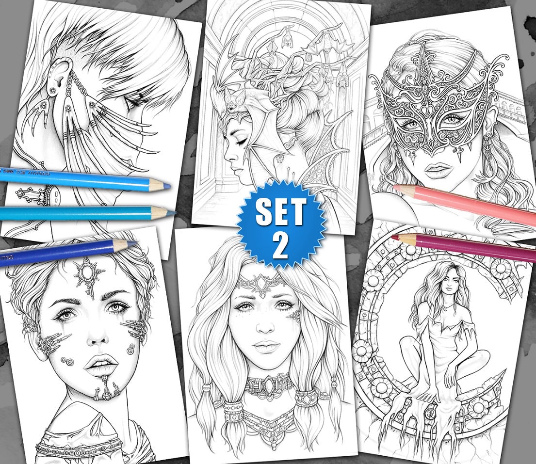 Drawing Illustration Art Collectibles 6 Coloring Pages Gothic 