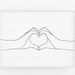 Hand Heart Printable, One Line Drawing Print, Love Hands Gesture ...