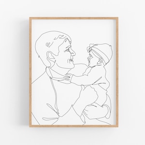 Custom one line drawing, Personalized Gift For Him, One line portrait,  Personalized drawing,  Custom couple gift, Gift for her, Line art