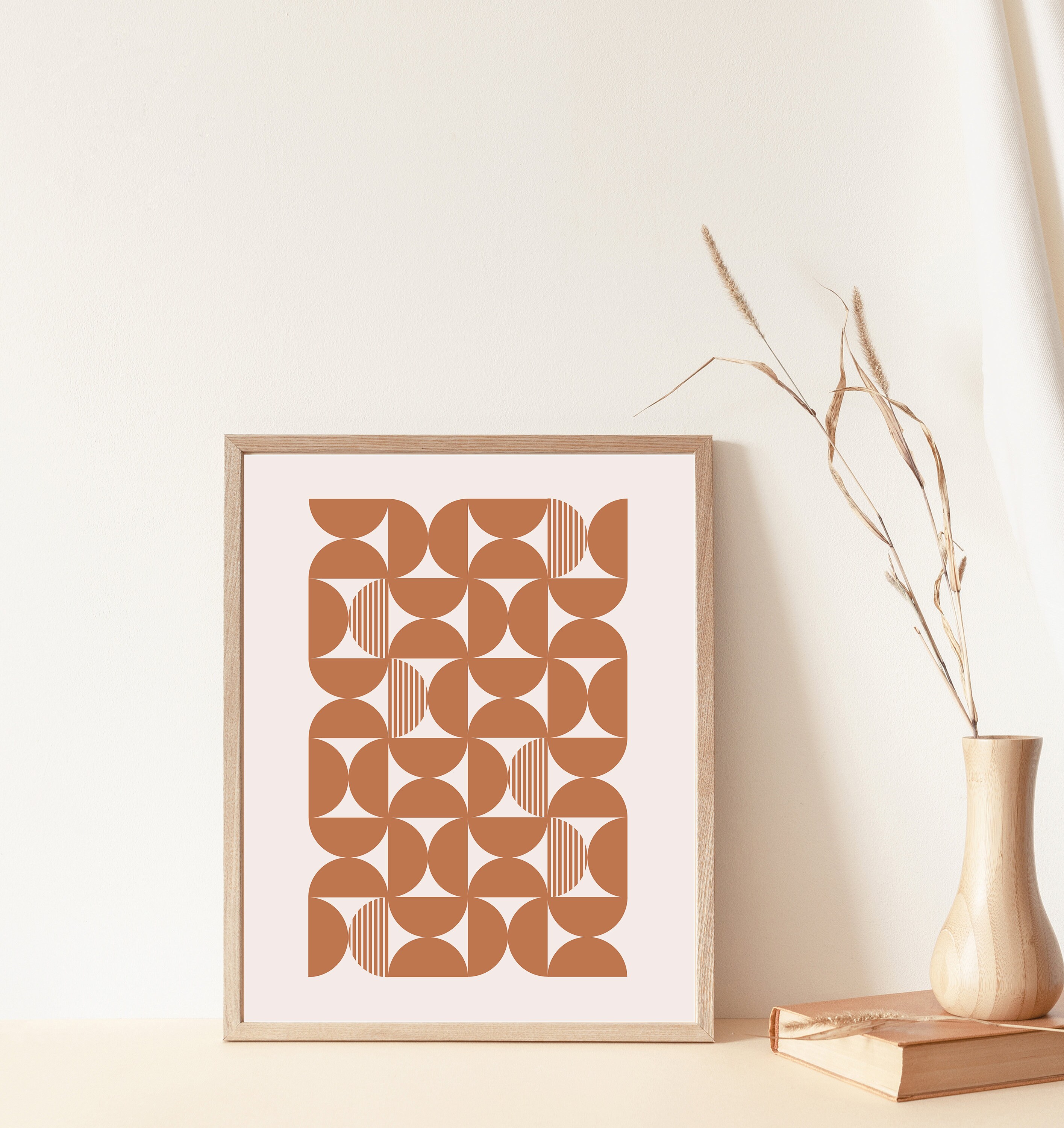 Geometric Printable Mid Century Modern Art, Neutral Wall Art ...