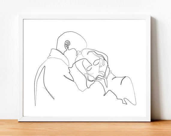 For Rachel White Background And Black Lines One Etsy