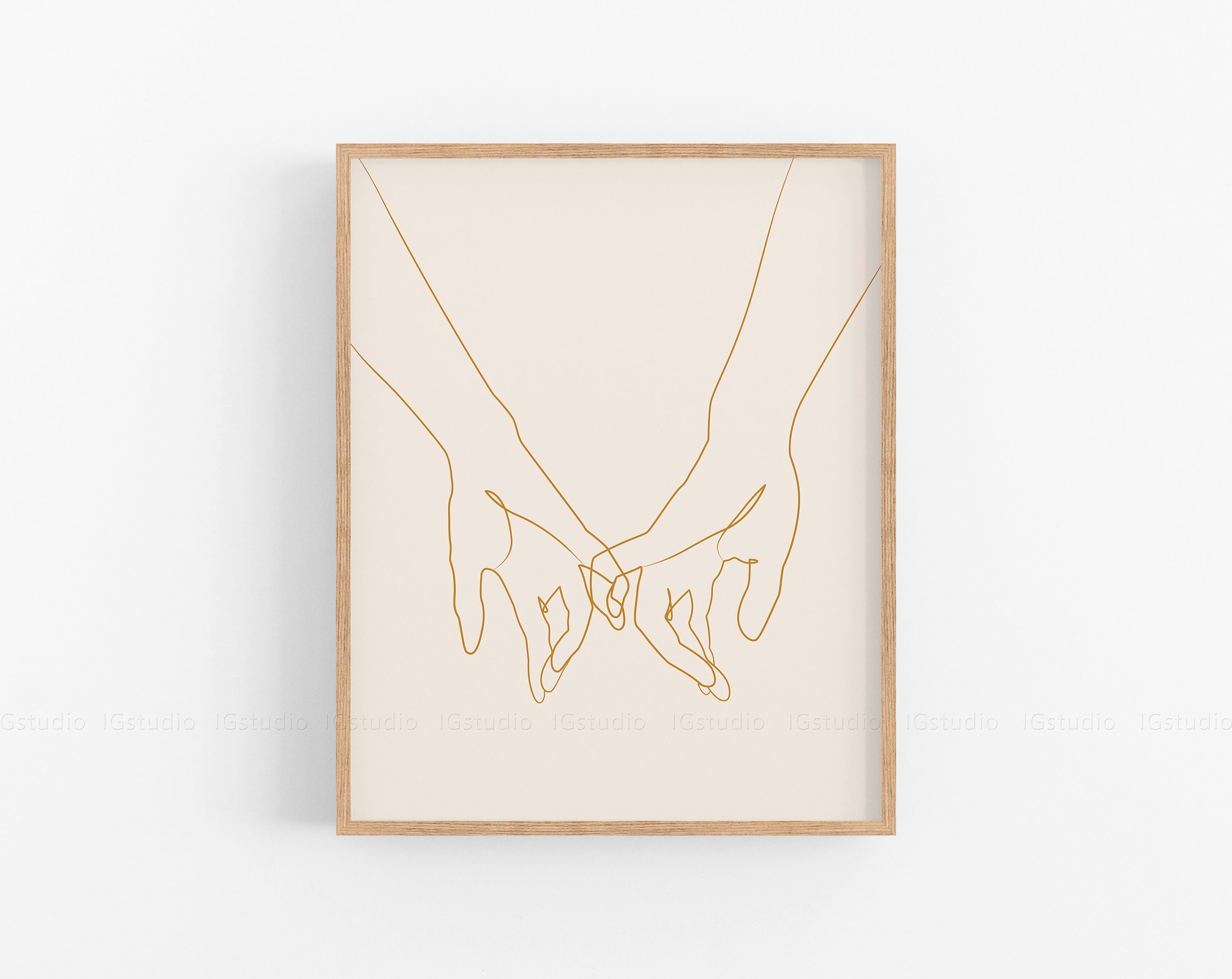 Pinky Swear Art Print, Pinky Promise Hands Poster, Line Art, Hands Line Drawing, Printable Wall Art, Love Promise, Minimalist Couple Art