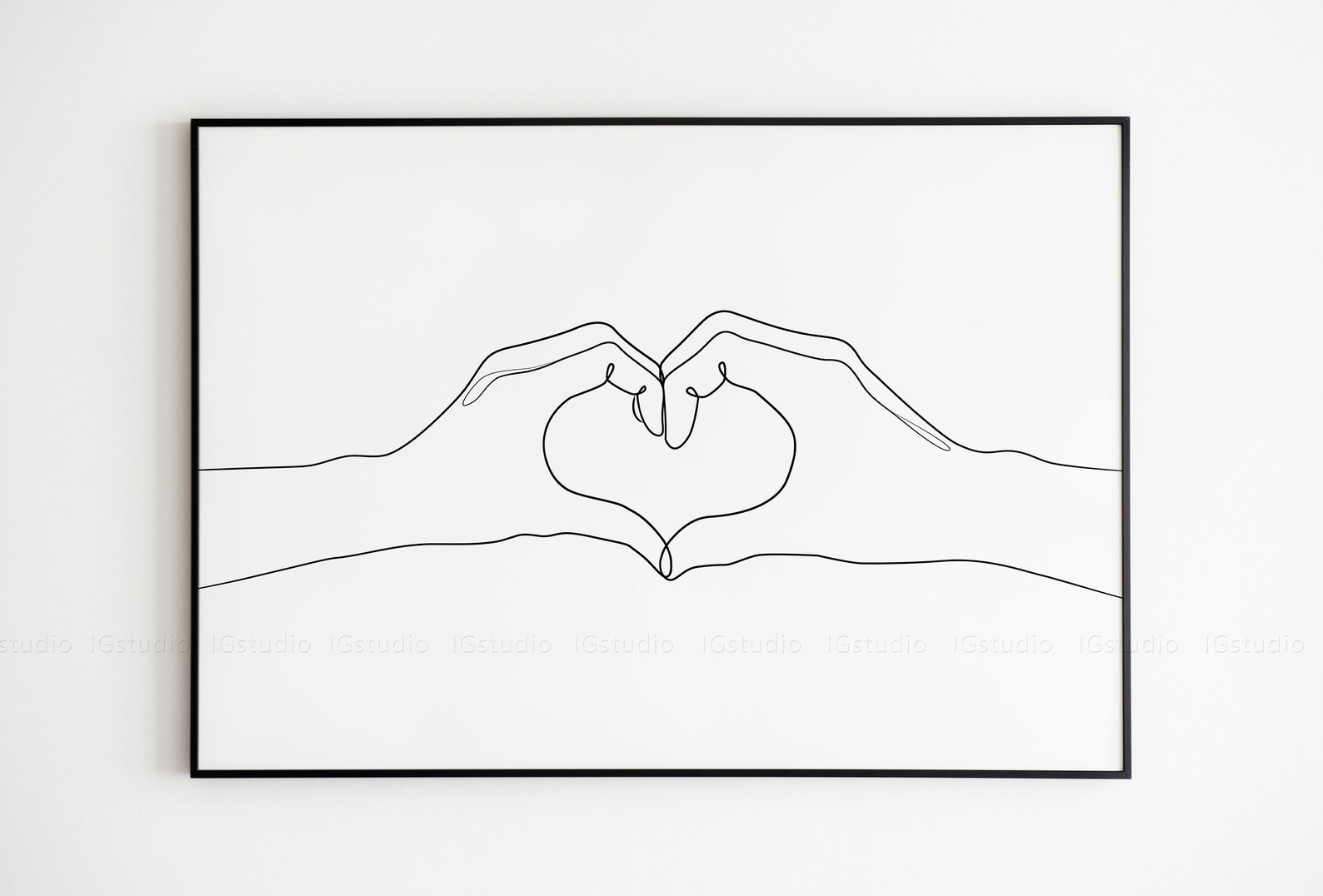 Hand Heart Printable One Line Drawing Print Love Hands - Etsy Canada