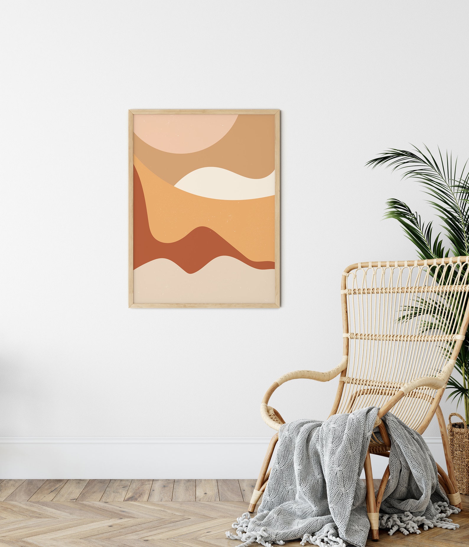 Abstract Landscape Art Print Neutral Wall Art Warm Colors Etsy