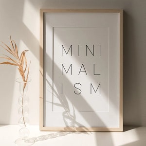 Minimalism Print, Printable Wall Art, Black and White Home Decor ...