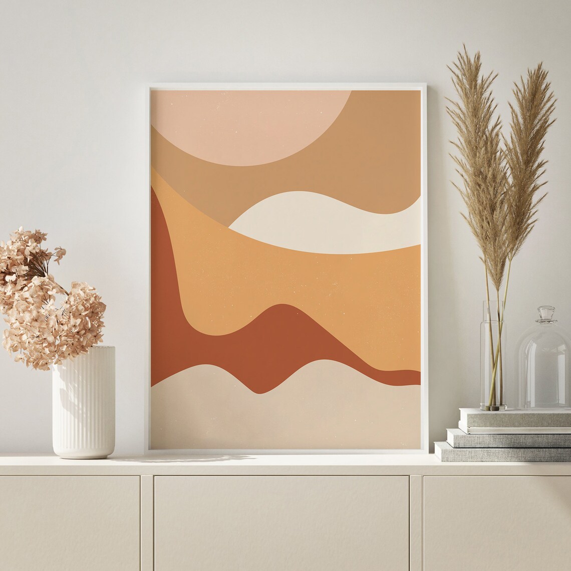 Abstract Landscape Art Print Neutral Wall Art Warm Colors | Etsy