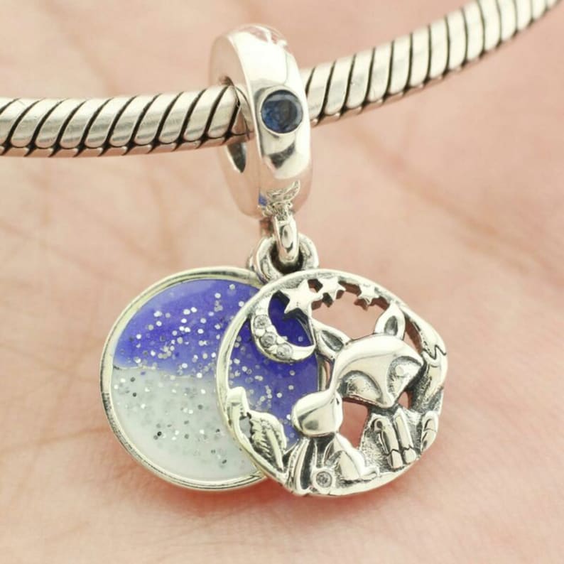 Charms for pandora bracelet Fox & Rabbit Dangle Charm | Etsy