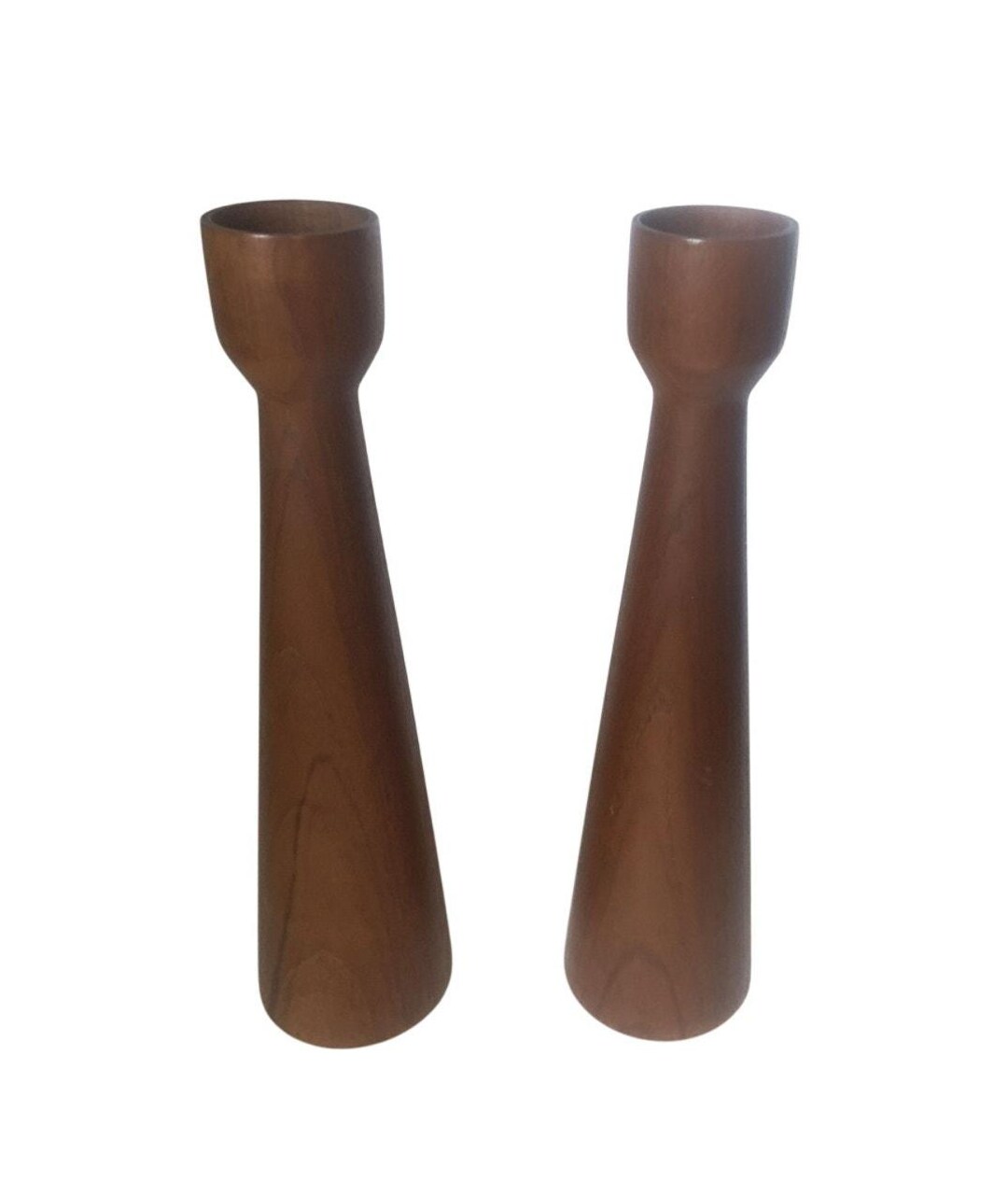 Vintage Pair Danish Modern Hand Turned Teak Candle Holders MCM - Etsy