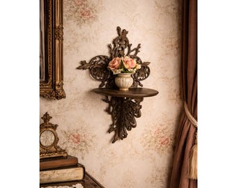 Vintage Small Handmade Gothic Shelf