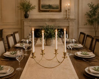 Vintage PartyLite Quartet Candle Holder Brass 4 arm candelabra centerpiece
