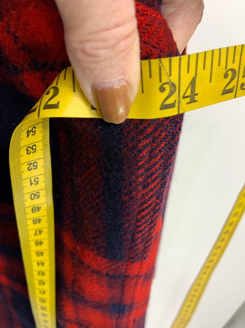 Pendleton Vintage 2 Flap Pocket 100% Virgin Wool Plaid Button Up Jacket Size M imagem 6