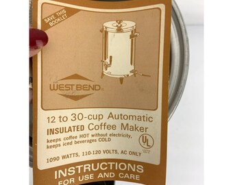 RARE Vintage BRIM Coffee Maker 30 Cup Percolator Pot Advertising