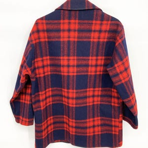 Pendleton Vintage 2 Flap Pocket 100% Virgin Wool Plaid Button Up Jacket Size M imagem 4