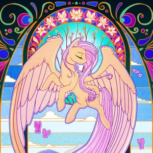 Fluttershy - A3 Print - Window - MLP My Little Pony