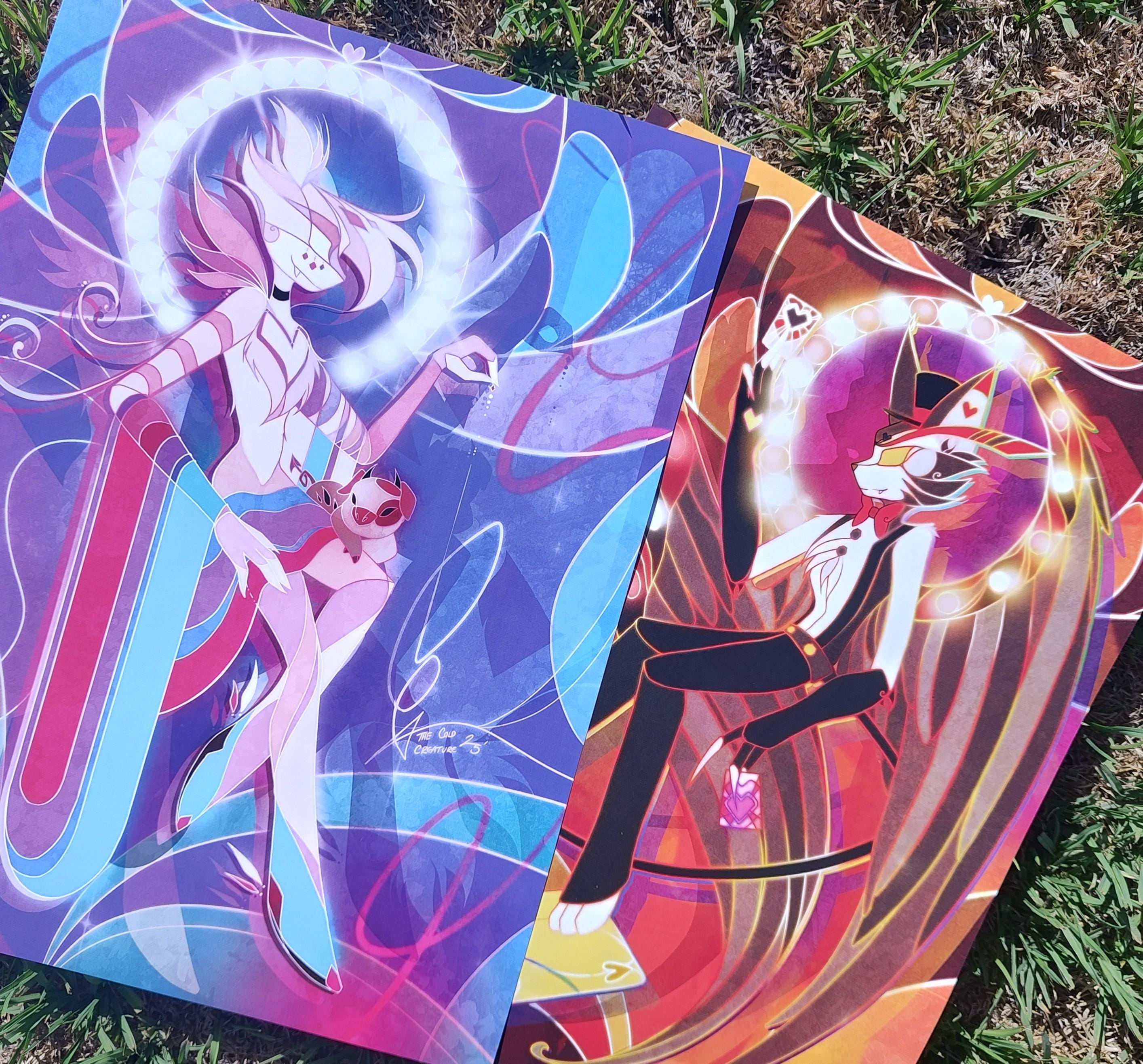 Husk Stained Glass - A3 Poster Print Artwork - Hazbin Hotel - Husker - Etsy