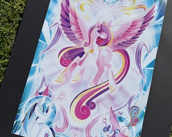 Princess Cadance glas-in-loodkunstprint – My Little Pony A3-poster