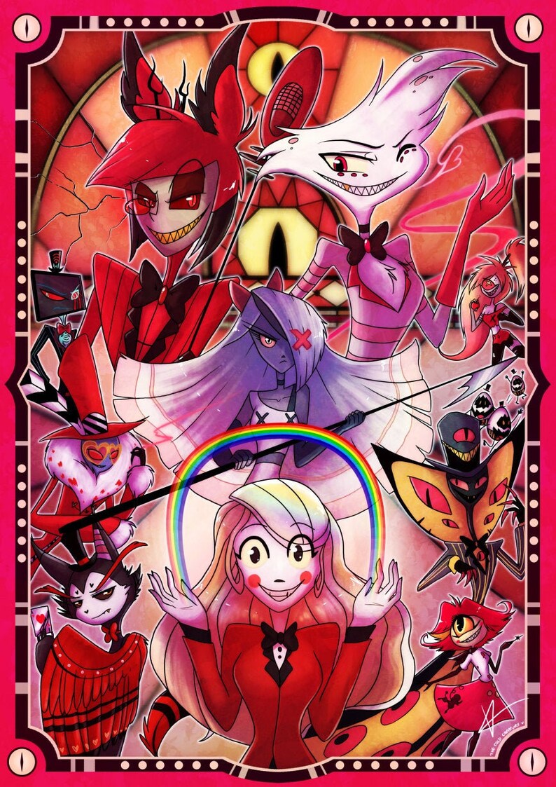 Hazbin Hotel A3 Print All Cast - Etsy UK