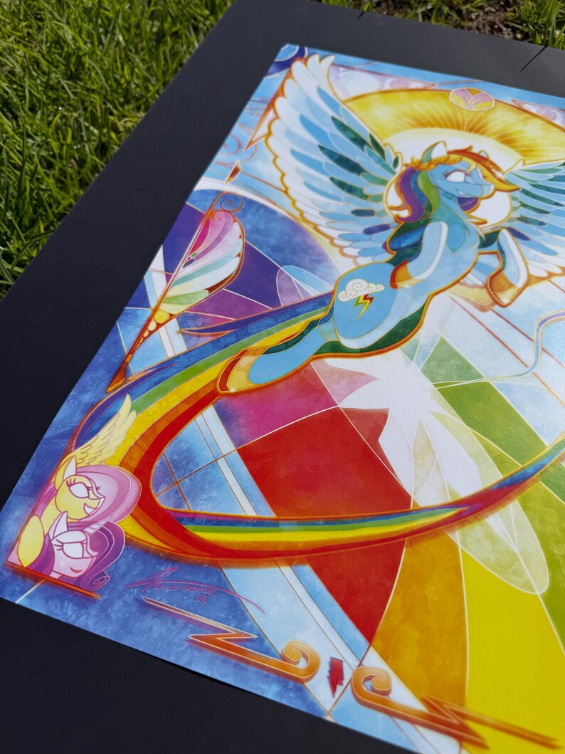 Rainbow Dash - MLP Stained Glass A3 Print - Etsy