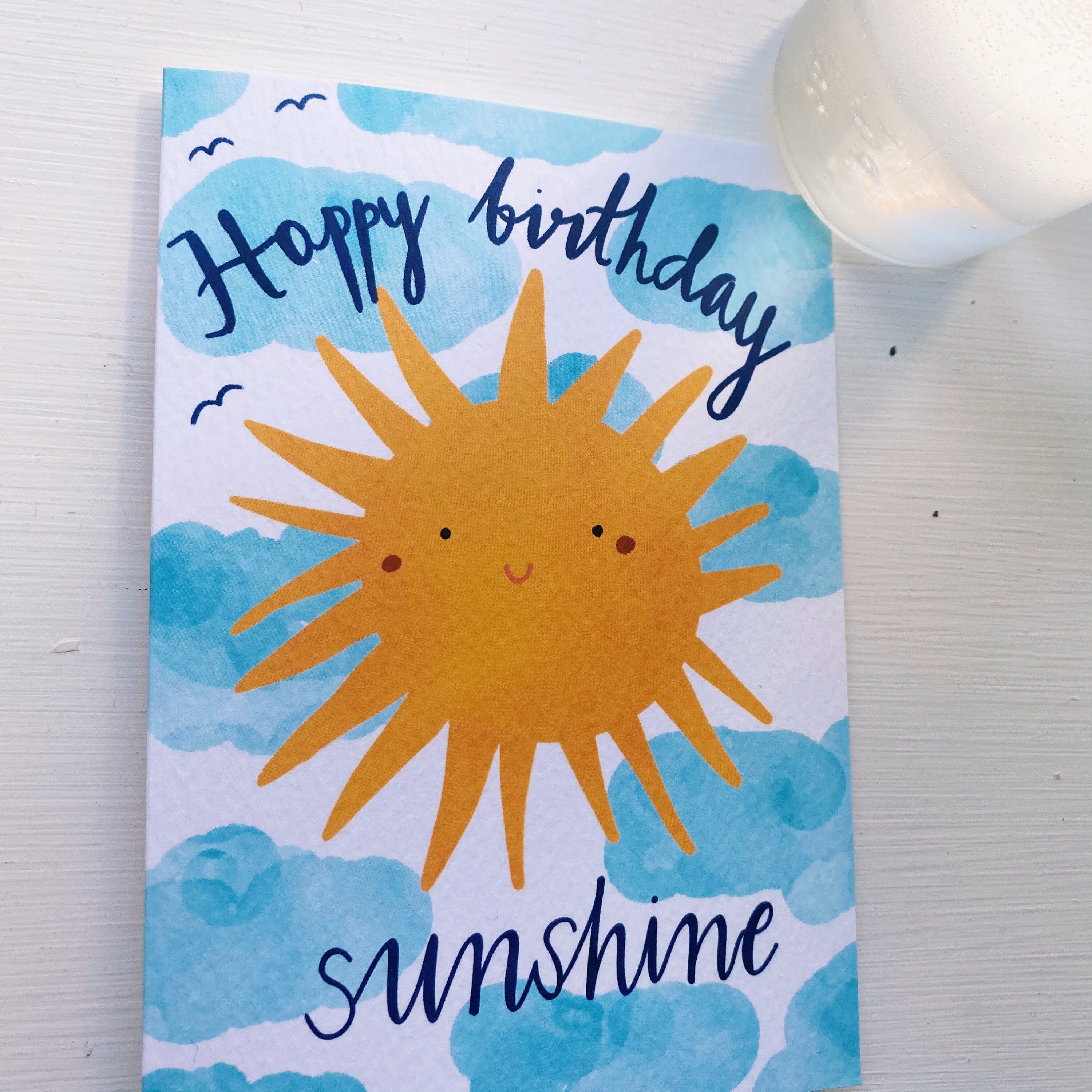 Happy birthday sunshine card cheerful happy birthday card Etsy
