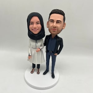 Custom Couple Bobbleheads,Anniversary Gifts For Parents,Personalized Happy Couple Bobblehead, Custom Couple Valentine&#39;s Day gift Bobbleheads