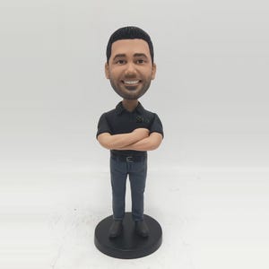 Boneco de avô personalizado: boneco de argila de polímero personalizado