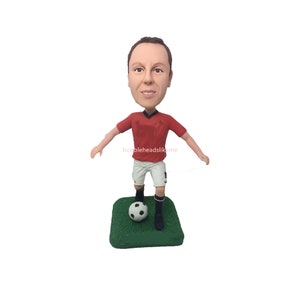 Custom Football Fan Man Bobblehead,Open ball  bobbleheads , Bithday Gift, Christmas bobble head Gift,Handsome Man,Polymer Clay,soccer Fan