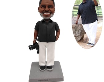 Custom Bobblehead with a camera,Personalized Gift,Custom Father Bobblehead,Boss Bobbleheads,bobblehead doll,bobblehead couple