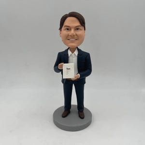 Custom Bobblehead Figurine-Businessman with a  medal,Personalized Office Desk Decor,Unique Gift for Coworkers,Christmas gifts