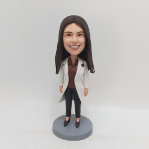 Custom Female Doctor Bobblehead Sculpt Yourself, Custom Doctors Figurines Bobbleheads, Custom Bobblehead Christmas Presents For Doctors