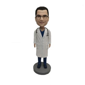 Custom Doctor Bobblehead in scrubs white coat,graduation bobbleheads,,dentist, surgeon,physician, Assistant Doctors,Fully customized