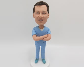 Personalized Doctor Bobbleheads,Custom Medical Doctor Bobblehead Figurines,Unique Dentist Doctor Gifts For Him,Personalized Nurse Statues