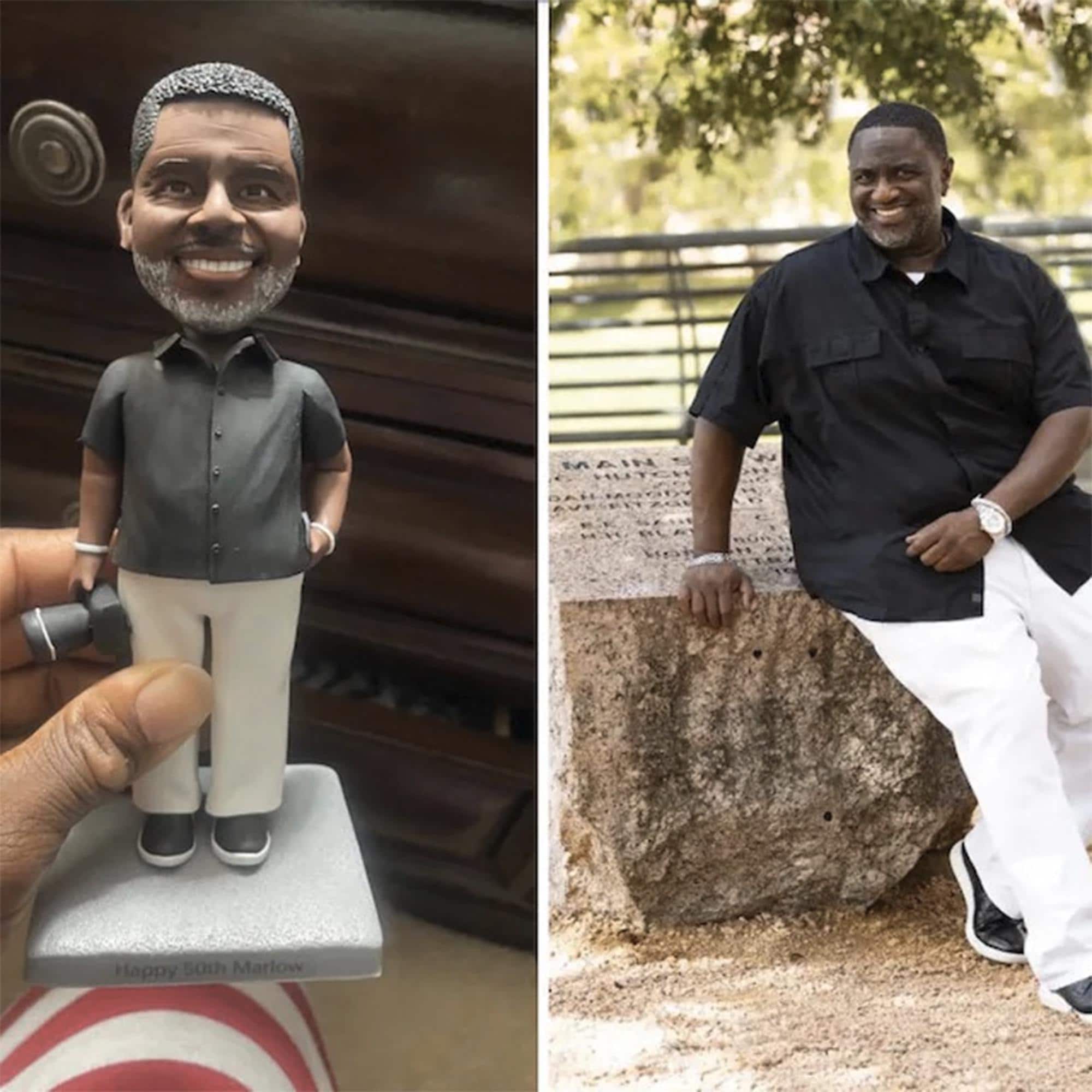 Bobblehead Personalizzato – Medico/uomo O Donna Con Stetoscopio, Scultura Fatta A Mano In Argilla Polimerica